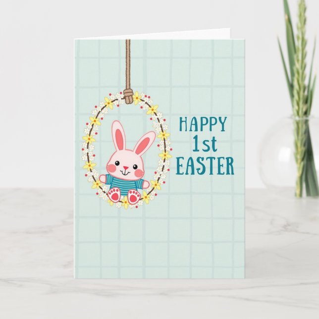 Faux Gold Easter Celebration Card (Front)