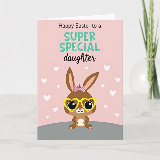 Faux Gold Easter Daughter Card (Front)