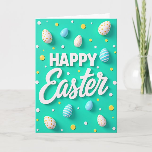 Faux Gold Easter Egg Card (Front)