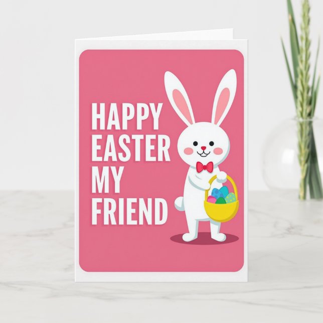 Faux Gold Easter Friend Card (Front)
