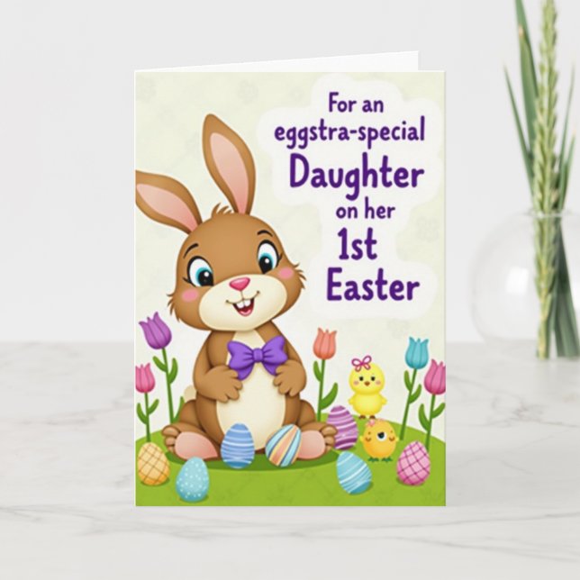 Faux Gold Easter Fun Card (Front)
