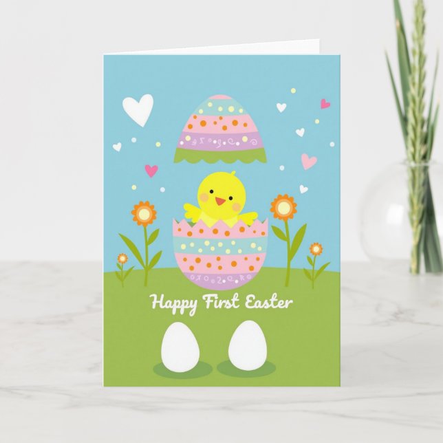 Faux Gold Easter Hatchling Card (Front)