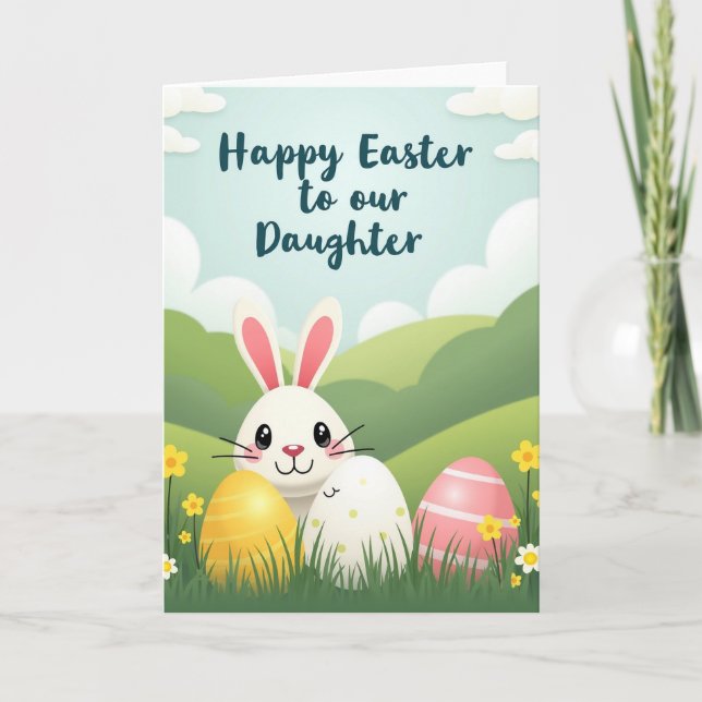 Faux Gold Easter Ovoids Card (Front)