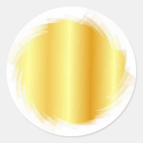 Faux Gold Elegant Add Your Text Blank Template Classic Round Sticker