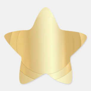 Faux Gold Elegant Add Your Text Blank Template Star Sticker