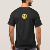 Custom Mens Embroidered Faux Gold Monogram T-Shirt | Zazzle