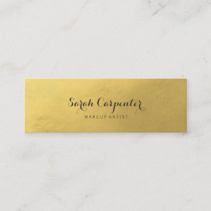 faux gold   elegant chic mini business card