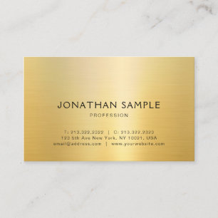 Faux Gold Elegant Design Modern Template Trendy Business Card