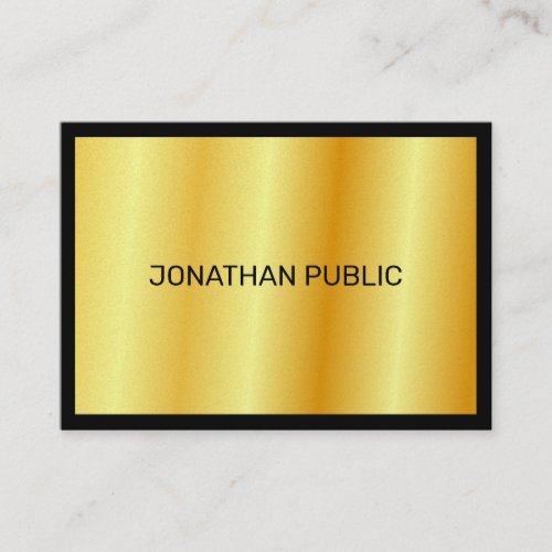 Faux Gold Elegant Luxurious Personalized Template Business Card