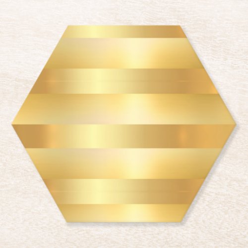 Faux Gold Elegant Modern Blank Template Trendy Paper Coaster