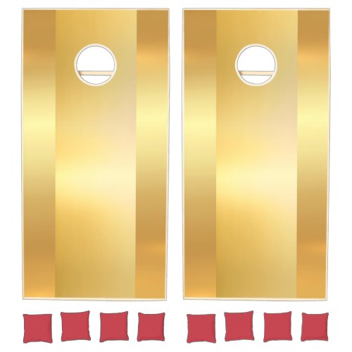 Faux Gold Elegant Modern Glamorous Template Cornhole Set