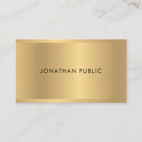 Faux Gold Elegant Modern Luxurious Template Business Card