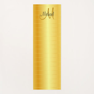 Faux Gold Elegant Modern Monogrammed Template Yoga Mat