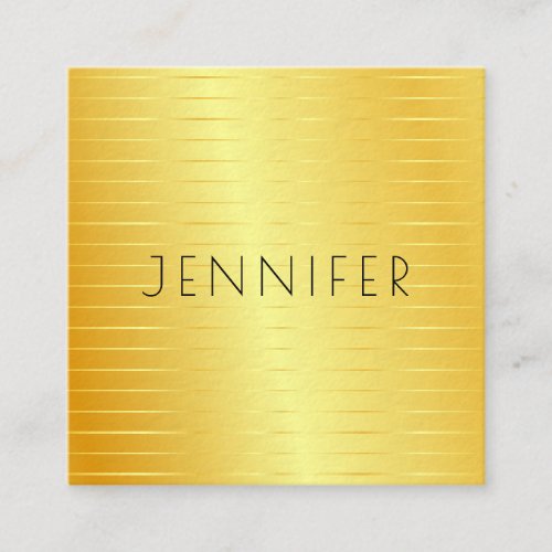 Faux Gold Elegant Modern Template Professional Square Business Card