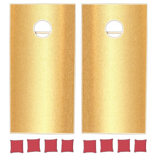 Faux Gold Elegant Modern Trendy Glamour Template Cornhole Set