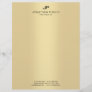 Faux Gold Elegant Monogram Glamour Template Modern Letterhead