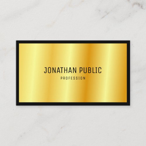 Faux Gold Elegant Professional Modern Template Business Card
