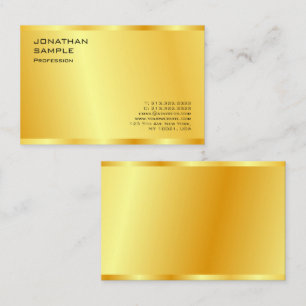 Faux Gold Elegant Professional Modern Template Business Card