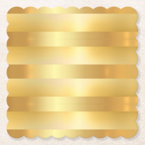 Faux Gold Elegant Trendy Modern Blank Template Paper Coaster