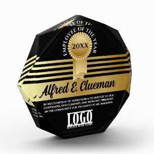 Faux gold Employee Volunteer of the Year award