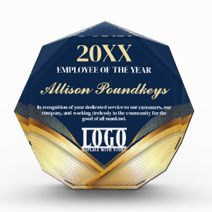 Faux gold Employee Volunteer of the Year award