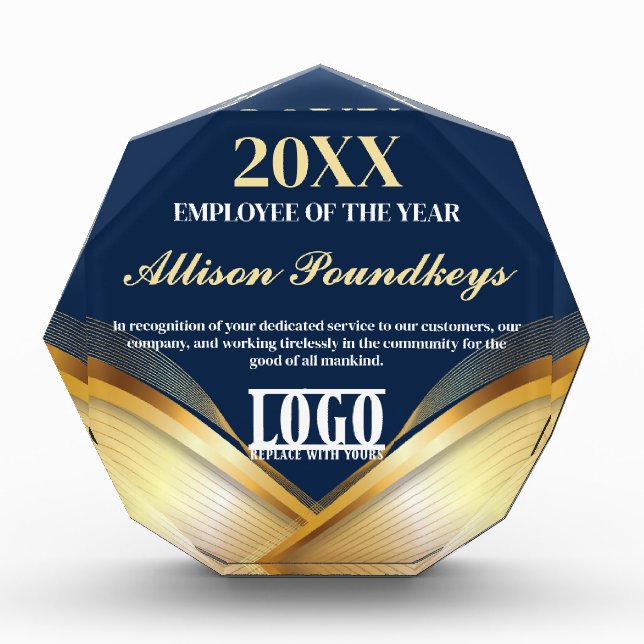 Faux gold Employee Volunteer of the Year award (Front)