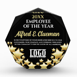 Faux gold Employee Volunteer of the Year award