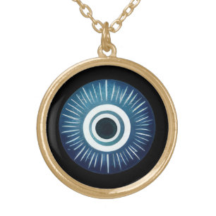 Faux Gold Evil Eye Necklace - Symbol of Protection