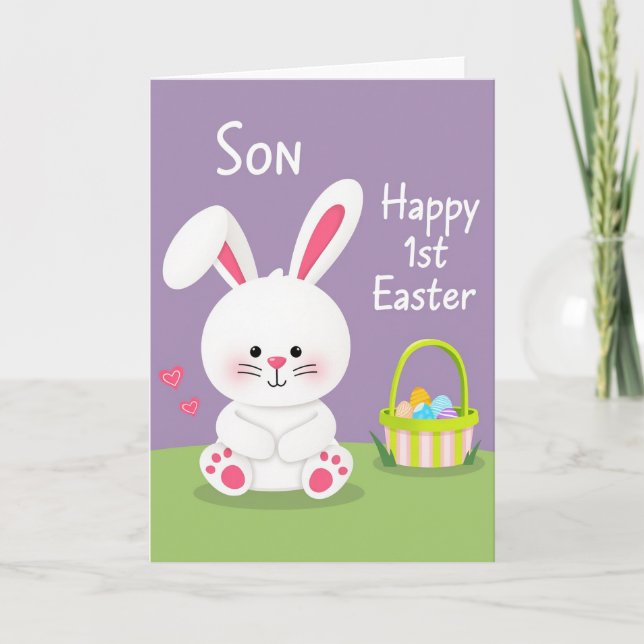 Faux Gold First Easter Son Card (Front)
