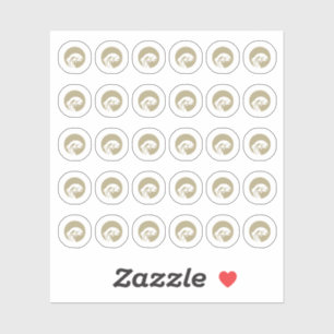 Faux Gold Fish Wedding Place Cards Meal Choice Sticker