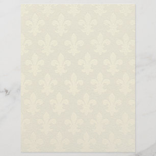 Faux gold fleur de lis pattern embellished