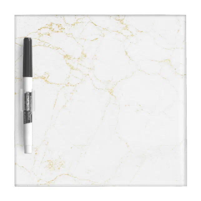 faux gold foil and grey marble dry erase board Zazzle