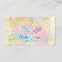 faux gold foil and pastel colors lotus