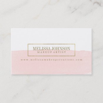 Faux Gold Foil And Watercolor Business Cards by fancypaperie at Zazzle