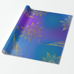 Faux Gold Foil Arabian Bollywood Wrapping Paper
