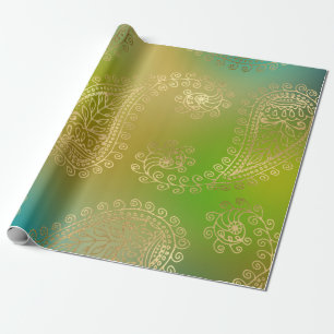 Faux Gold Foil Arabian Pattern Wrapping Paper