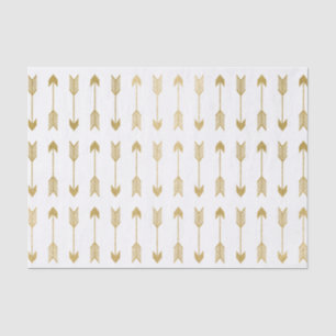 Faux Gold Foil Arrows Pattern Tissue Paper