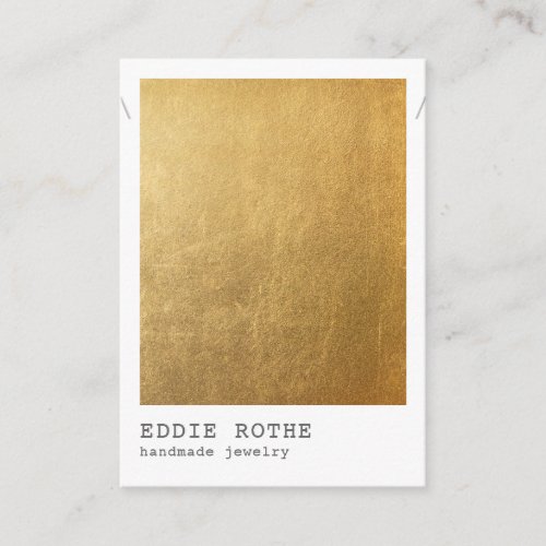 Faux Gold Foil Background  Necklace Display Business Card