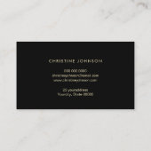 faux gold foil bee logo business card (Back)