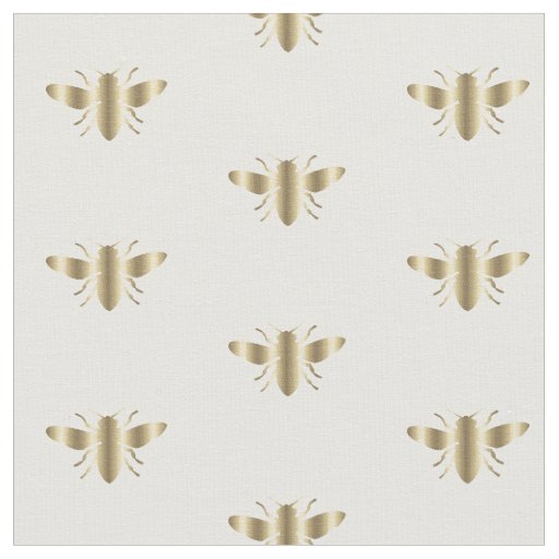 faux gold foil bees fabric