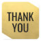 Faux GOLD FOIL Black Script Calligraphy Thank You