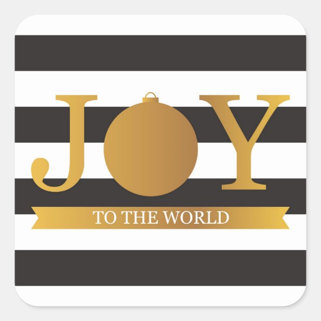 Faux Gold Foil Christmas Stickers (Front)