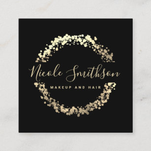 FAUX gold foil circle Square Business Card