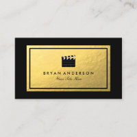 Faux Gold Foil - Clapperboard Business Card