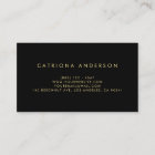 Faux Gold Foil Confetti Business Card | Black