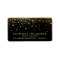 Faux Gold Foil Confetti Business Card | Black