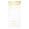 Faux Gold Foil Confetti Business Rack Card | White