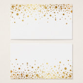 Faux Gold Foil Confetti Dots Blank Horizontal (Front & Back)
