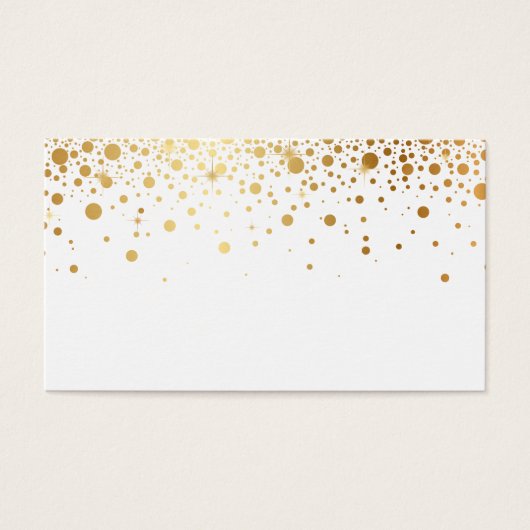 Faux Gold Foil Confetti Dots Blank Horizontal (Front)