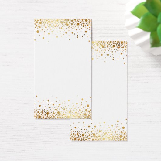 Faux Gold Foil Confetti Dots Blank Vertical (Desk)